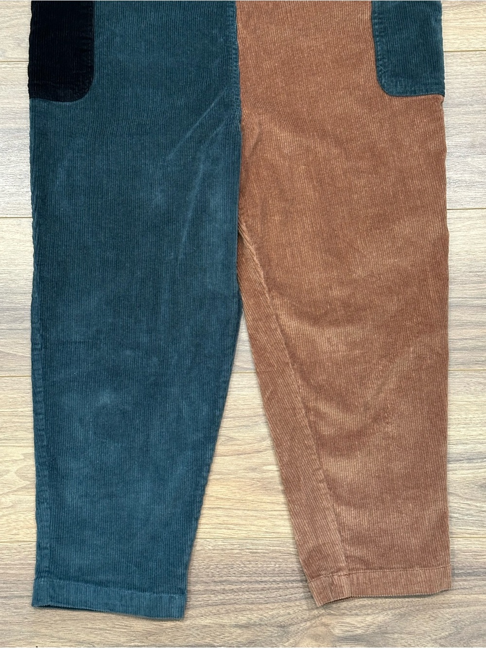 Kavu San Juan Corduroy Overalls in Dusk Bay Teal Blue/Brown/Black Size Large - Picture 3 of 11